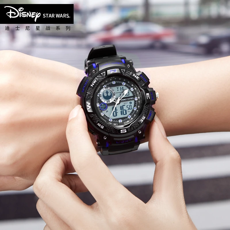 Disney Star Wars Sports Men\'s Watches Luxury Military Quartz  Dual Display Waterproof S Shock Male Clock Relogio Masculino New