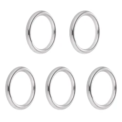 5-set Polished Welded 304 Stainless Boat Round O Rings Clips 15/20/25/30/35mm