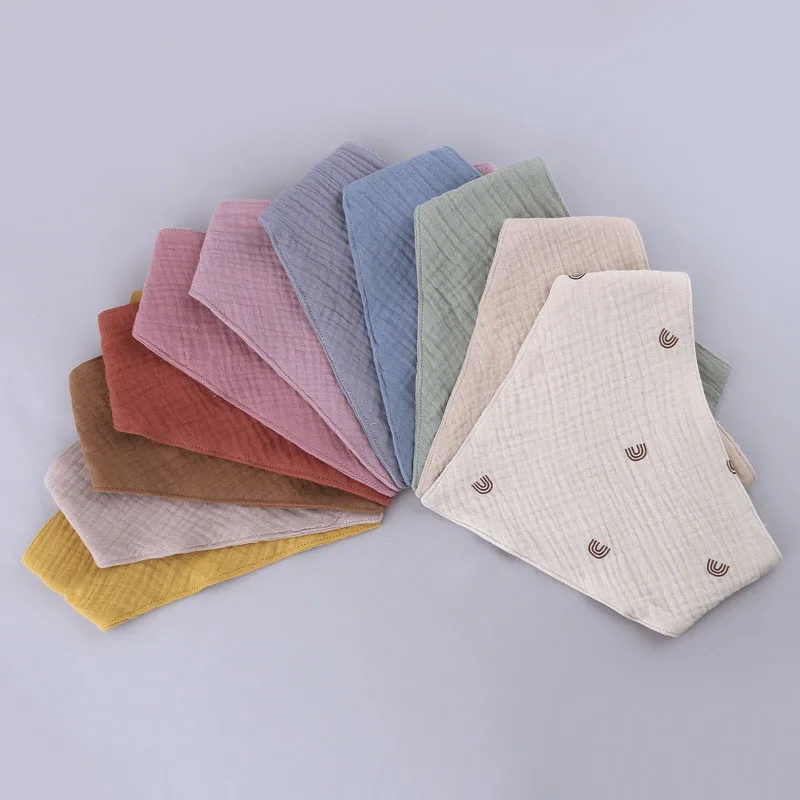 1PCS Cotton Newborn Feeding Soft Saliva Towe Absorbent Baby Burp Cloth Portable Solid Color Baby Bibs Baby Accessories