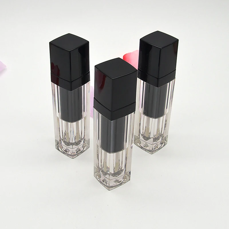 10/30/50pcs 5ml Empty Lip Gloss Tube DIY Lip Gloss Container Transparent Refillable Bottles Square Lipgloss Bottle