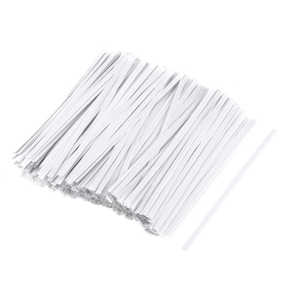 uxcell 200pcs Long Strong Paper Twist Ties 4 Inches Quality Tie for Tying Gift Bags Art Craft Ties Manage Cords White