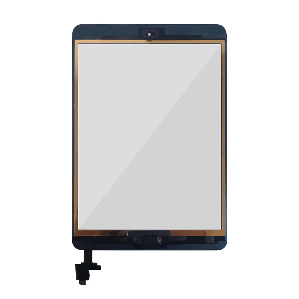 Glass Touch For iPadMini 1 Mini 2 Mini 3 A1489 A1490 A1491 Touch Screen Digitizer With IC Chip Connector Flex With Key