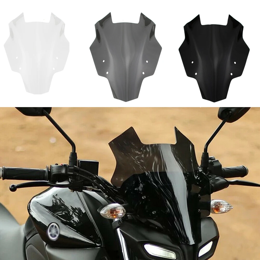 

Motorcycle Windshield ABS Plastic Windscreen For Yamaha MT-15 2019 Smoke Clear Black