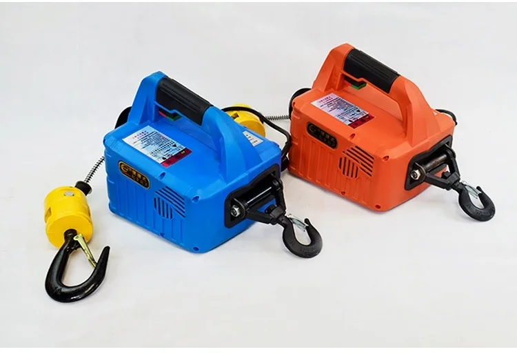 300KG Electric Hoist Portable Electric Hand Winch Traction Block Electric Steel Wire Rope Lifting Hoist Towing Rope 220V/110V