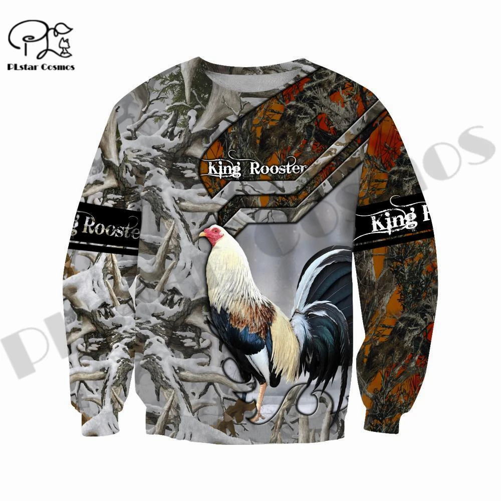 PLstar Cosmos 3Dprinted Newest Camo Rooster Animal Art Harajuku Streetwear Pullover Unique Unisex Funny Hoodies/Sweatshirt/Zip 8