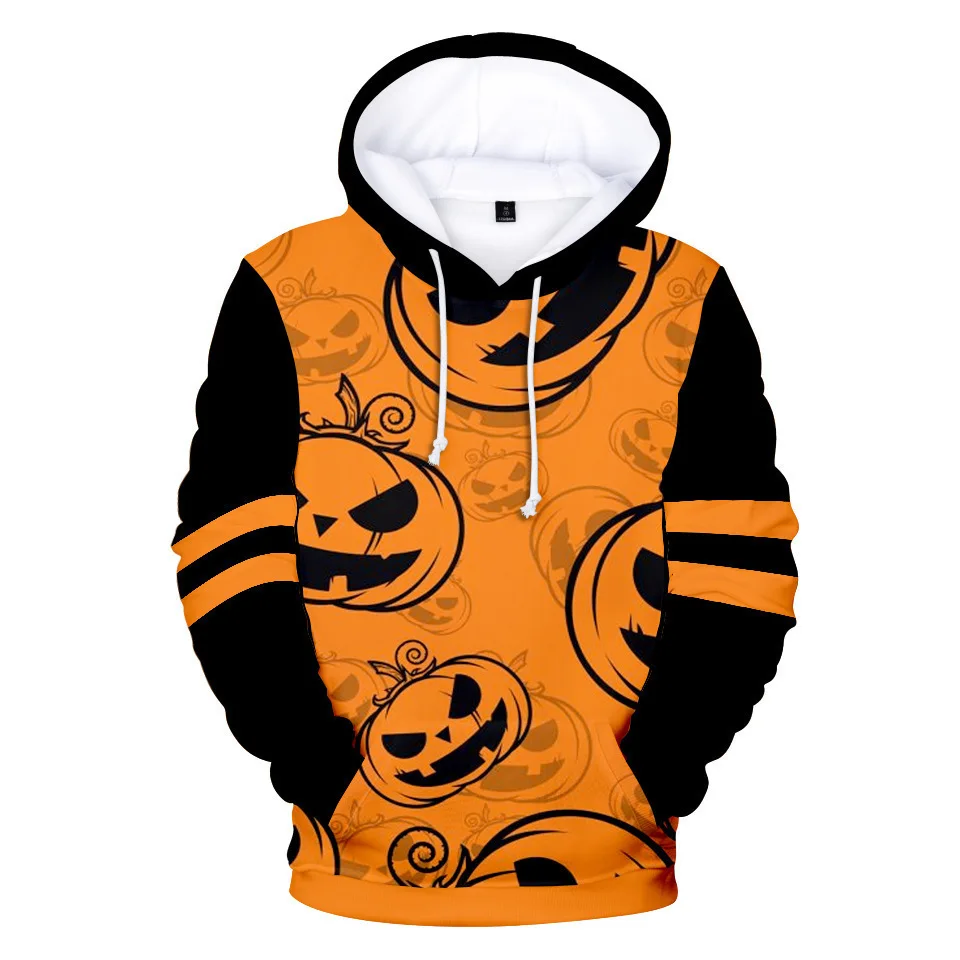 2021 New Creative Halloween uomo donna felpe con cappuccio felpa Harajuku 3D stampato fantasia pullover carino moda autunno abiti