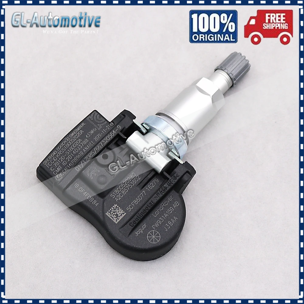 Set of (4) TPMS FW93-1A159-AB Tire Pressure Sensor for Land Rover LR4 Freelander Jaguar F-TYPE XE Ford S-Max FW93 1A159 AB