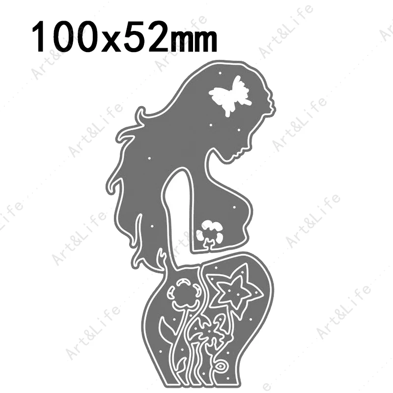 Pregnant Woman Expectant Mother Maternity New Metal Cutting Dies Stencils for Scrapbooking Papper Card Cut Mould Album Embossing