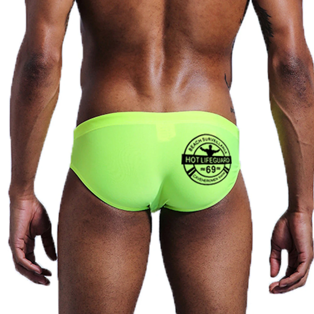 

Men Swimwear Brief Push-up Pad Swimming Quick-Drying Summer Sexy Low Waist Bikini Solid Color Comfortable Surfing Male Underpant