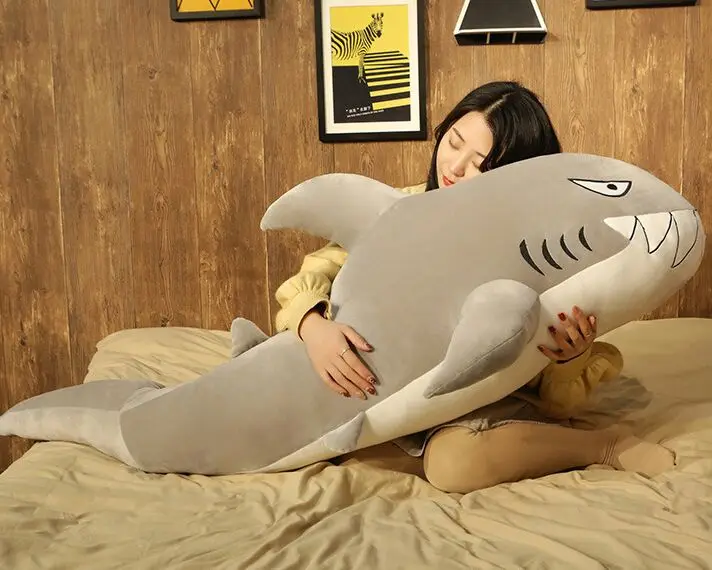 

new toy huge 150cn shark plush toy lovely shark very soft doll,hug pillow birthday gift s1429