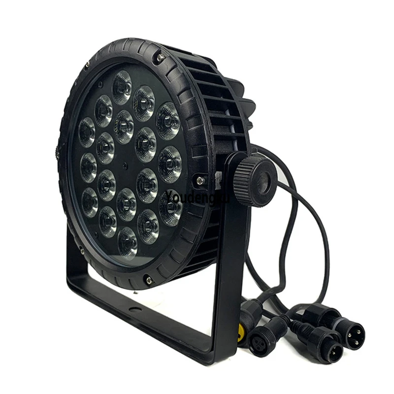 

dmx512 waterproof IP65 par led light 18x10w rgbw led 4 in 1 flat par light for outdoor events