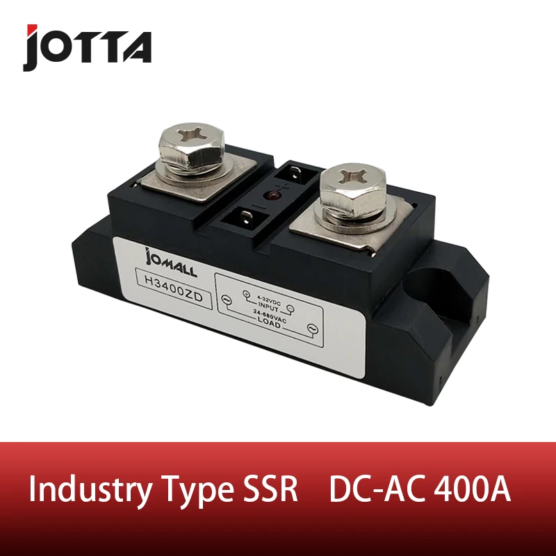 400A Industrial SSR Single-phase Input 4-32VDC;Output 24-680VAC solid state relay 400a