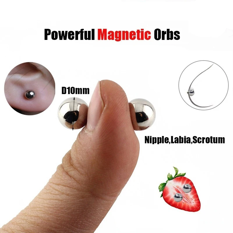 Powerful Magnetic Orbs,Nipple Clamps Magnetic Clitoris Labia Nipple BDSM Bondage For Creative Fidget Magnets Sex Toys For Women