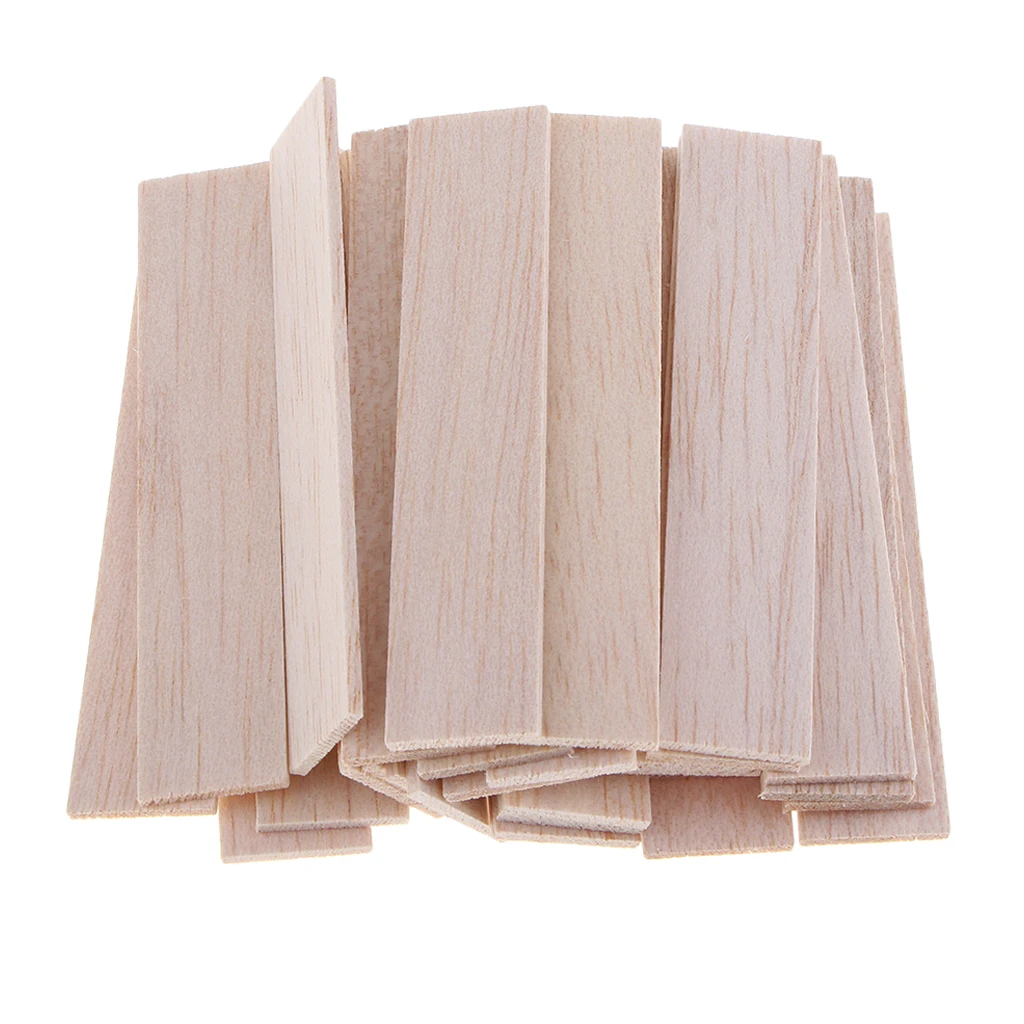 Prostokątny kołek z naturalnego drewna balsa o grubości 3 mm do tworzenia modeli dziecięcych DIY Craft Home Wedding Party Decoration