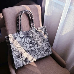 Luxury Designer Handbags for Women 2024 Shoulder Bag Fashion Jacquard Embroidery Shopper Brand Designer Travel Beach Totes Bags