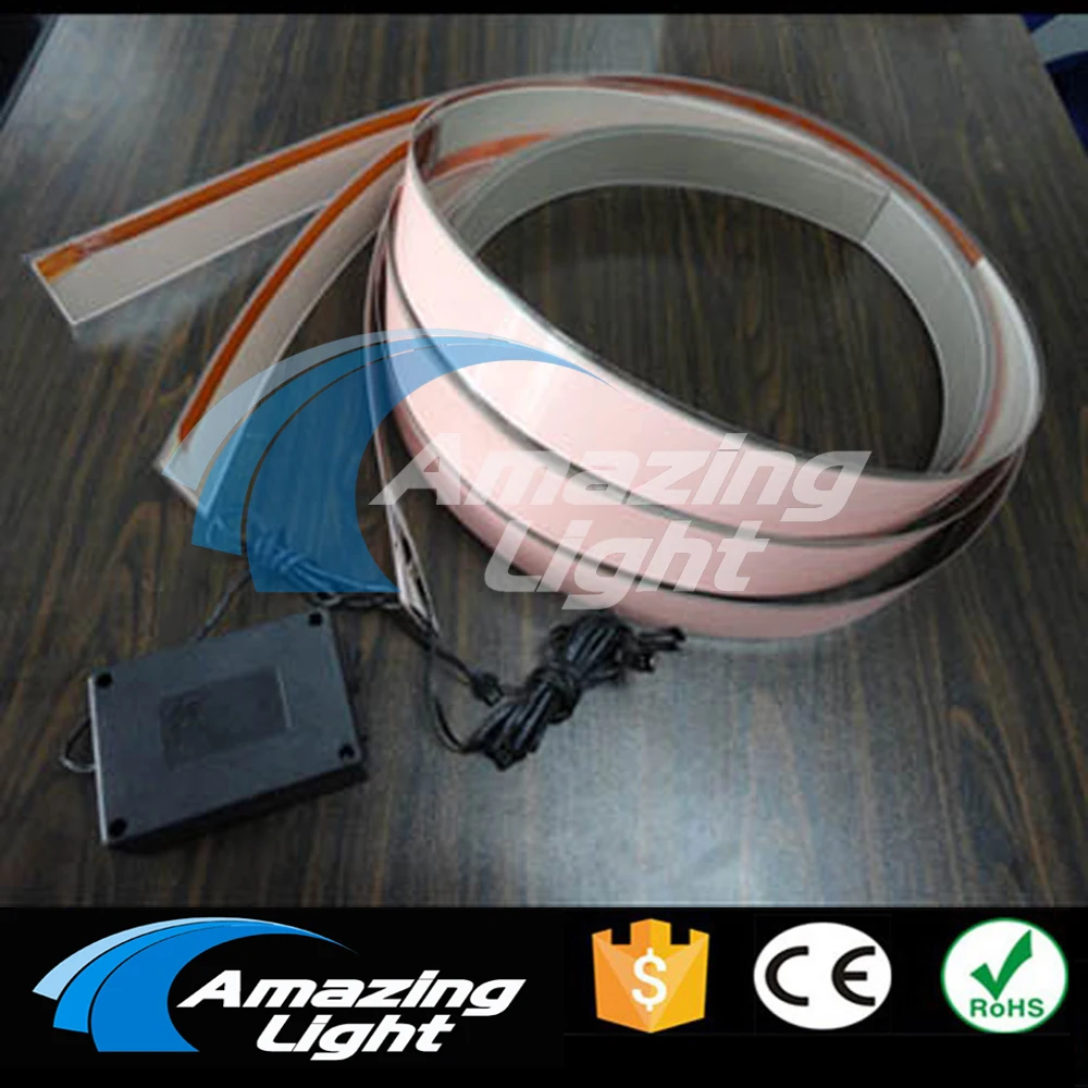 New Arrival 3cm x 100cm White Flexible EL Strip Electroluminescent Tape Led Light Neon Tape With DC12V Inverter