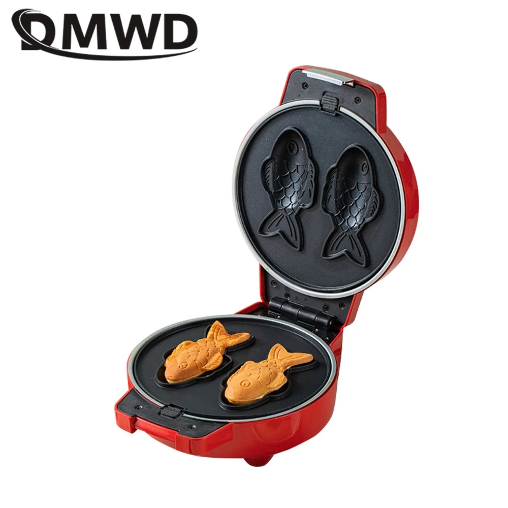 DMWD multifunzione Waffle Donut Maker Sandwich Machine teglia elettrica Pancake forno colazione Maker riscaldamento a doppia faccia
