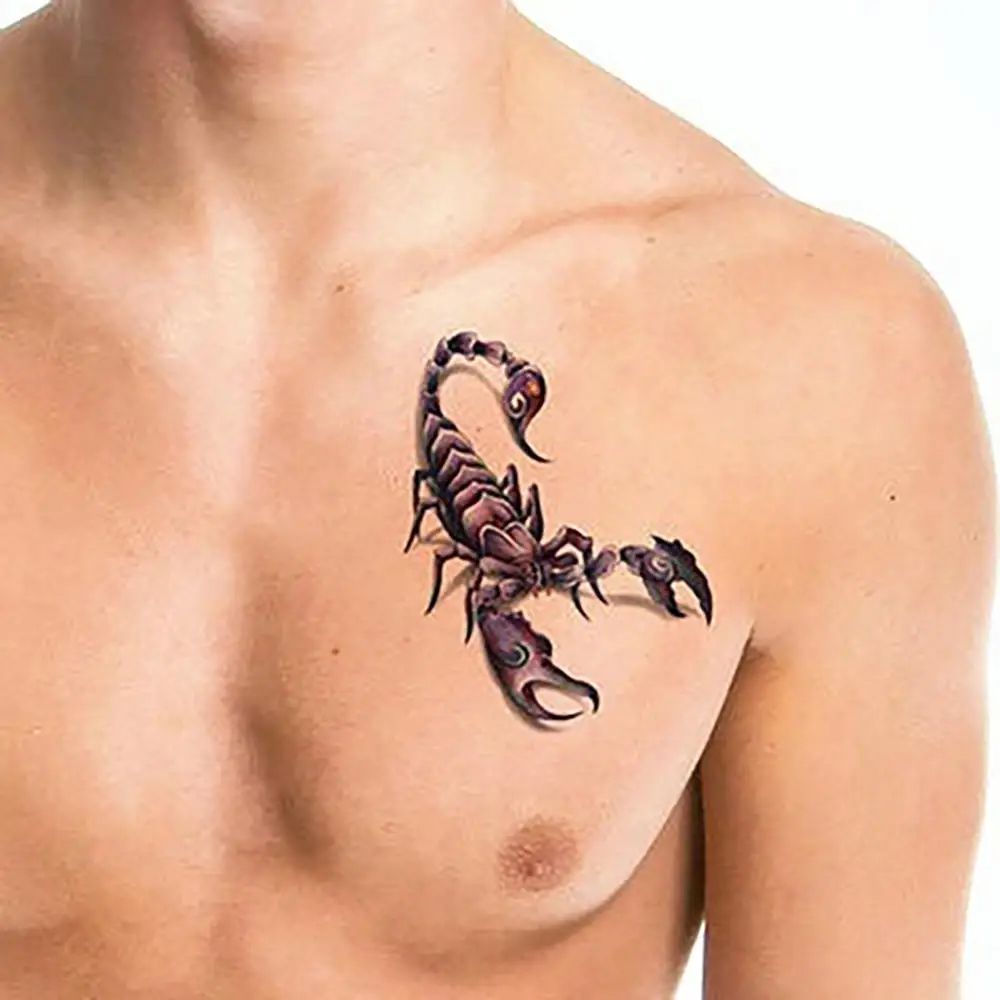 Fake Scorpion Waterproof Temporary Tattoo Art Stickers Cool Stuff Body Transfer Cheap Goods Things Tato Face Jewels For Her Him