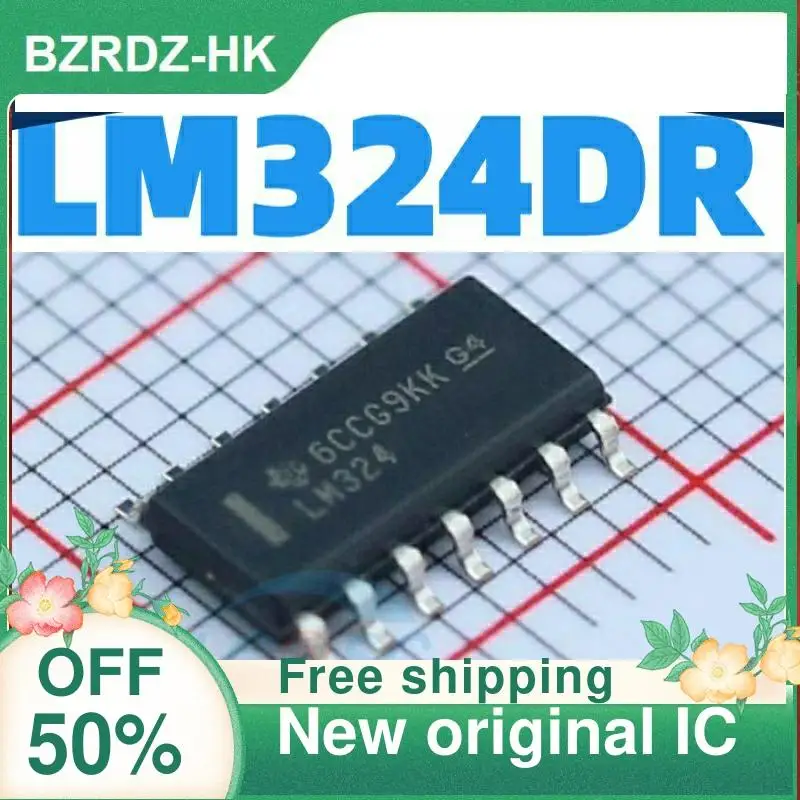 50PCS LM324 LM324DR LM324DT SOP-14  New original IC