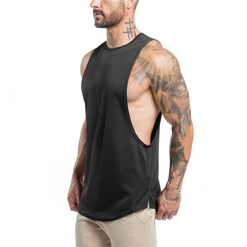 

Mens Fashion Cotton Tank Tops Gym Clothing Fitness mens Bodybuilding Sleeveless t shirt Workout Casual Sports Undershirt Vest