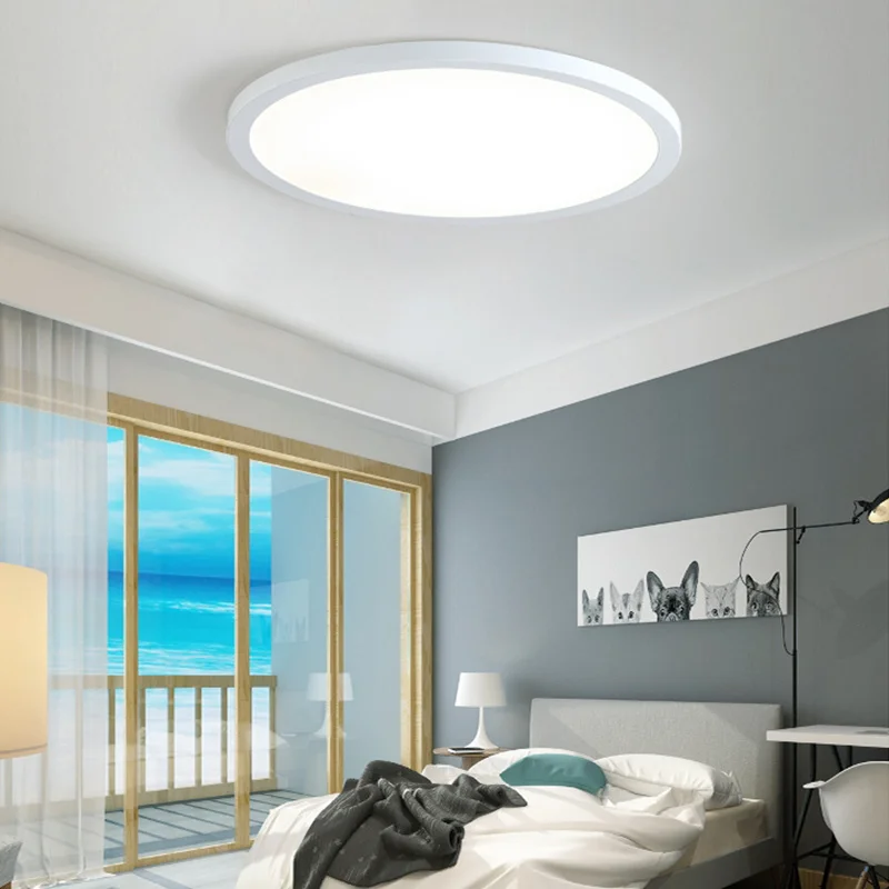 Ultra-Thin Led Ceiling Lamps Modern Simple Macaron Circular Decoration Ceiling Lighting Living Room Balcony Bedroom Luminary