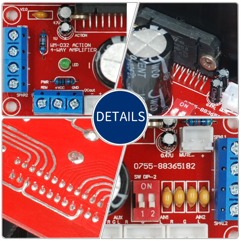 UNISIAN TDA7850 4.0 channels Car Audio amplifier board 4X50W High Powr Class-AB TDA7850 Amplfiers For Car auido system