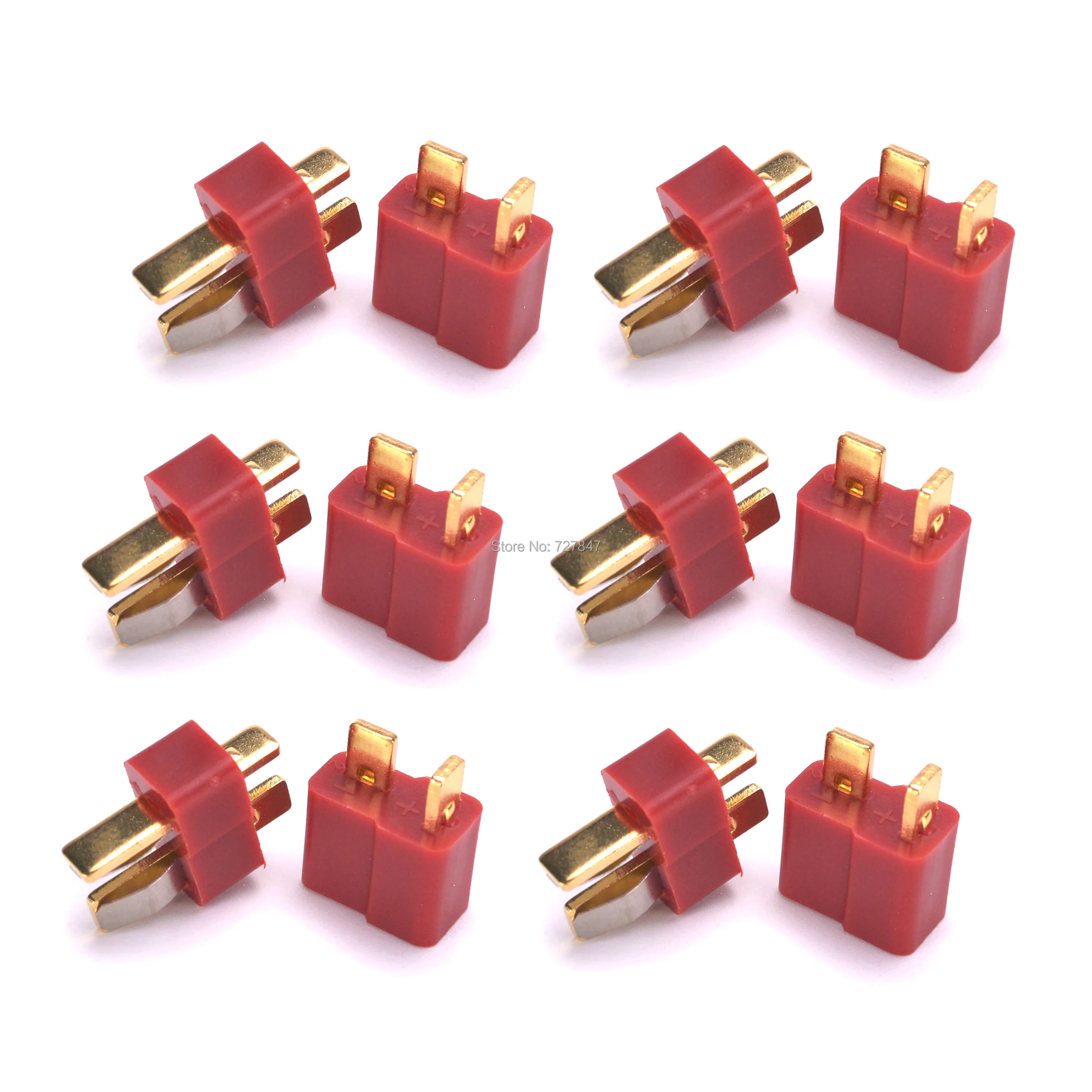 5Pairs / 10pairs RC Lipo Battery Helicopter T Plug Dean Connectors Male Female for Deans (10pair)