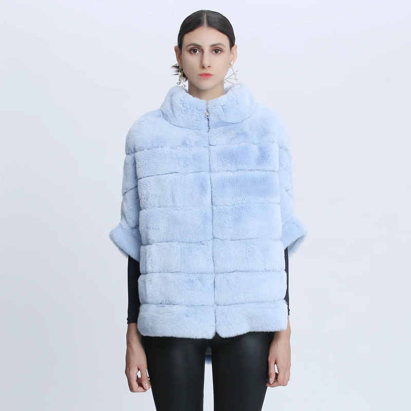 Echt Bont Jassen Vrouwen Rex Konijnenbont Jassen Dames Rabbit Fur Coat Vrouwelijke Winter Warm Vrouwen Kleding Vintage Rits 2020 Nieuwe