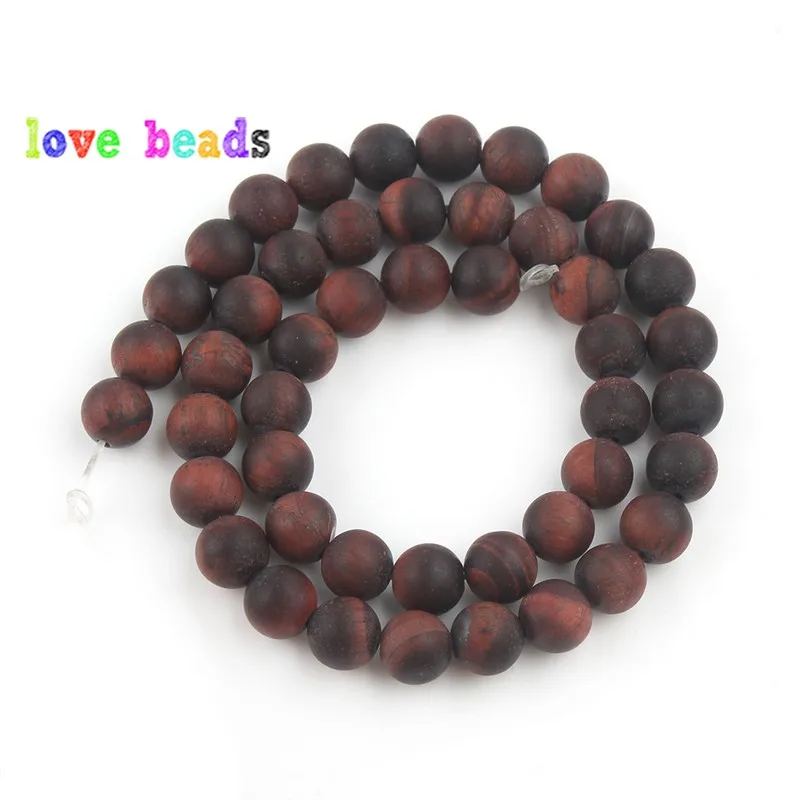 4/6/8/10/12MM Natural Stone Beads Matte Red Tiger Eye Round Beads for Jewelry Making DIY Bracelet Accessories Minerals Beads