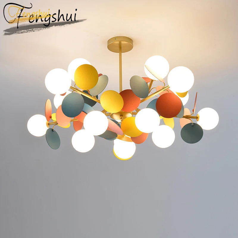 Modern Art Iron Pendant Lights Lighting LED Pending Lamp Multicolor Living Room Bedroom Dining Room Loft Home Decor Hanging Lamp