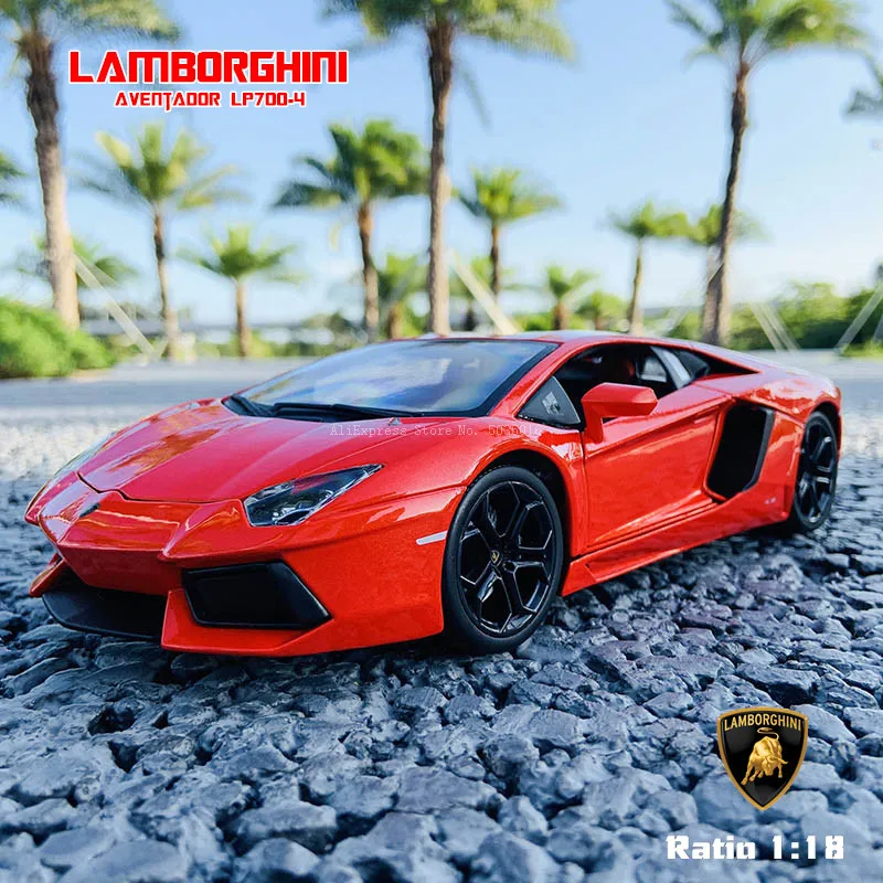 Bburago 1:18 Lamborghini Aventador LP700-4 Alloy Retro Car Model Classic Car Model Car Decoration Collection gift