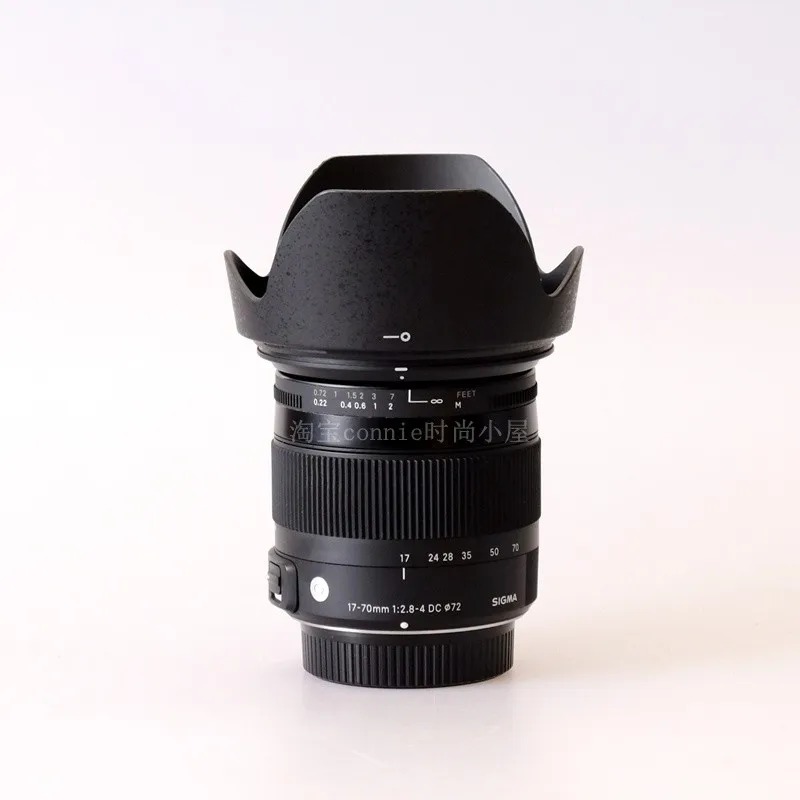 LH780-03 72 مللي متر عكس زهرة البتلة عدسة هود غطاء ل سيغما 17-70 ملليمتر F2.8-4 تيار مستمر APS-C عدسة الكاميرا