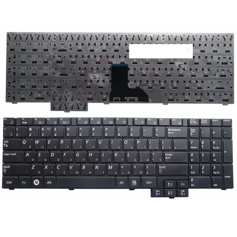 Clavier d'ordinateur portable russe pour Samsung R528, R530, R540, R620, R517, R523, RV508, Rfruit, noir, nouveau