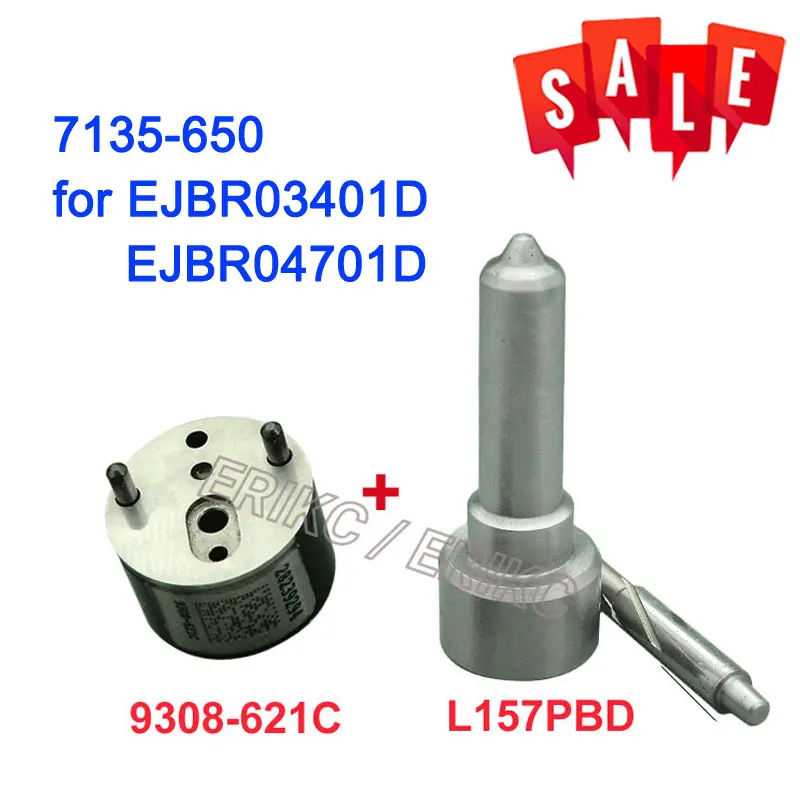 ERIKC 7135-650 (L157PBD+9308-621C) Injector Repair Kits Including Fuel Nozzle And Control Valve For SSANGYONG Kyron EJBR04701D