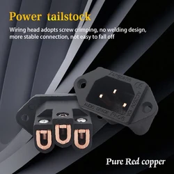 Xangsane XS-J02 No welding power supply tailstock AC IEC socket copper gold-plated/rhodium-plated HIFI power plug socket
