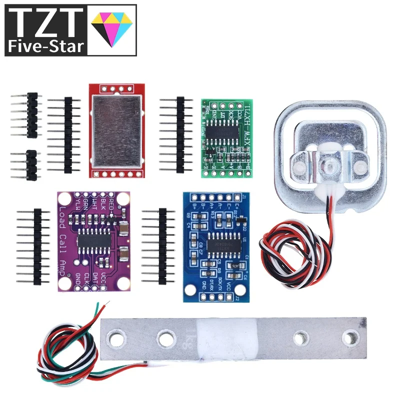 Wägezelle 1KG 5KG 10KG 20KG HX711 AD Modul Gewichtssensor Elektronische Waage Aluminiumlegierung Wägedrucksensor für Arduino – Detail 6