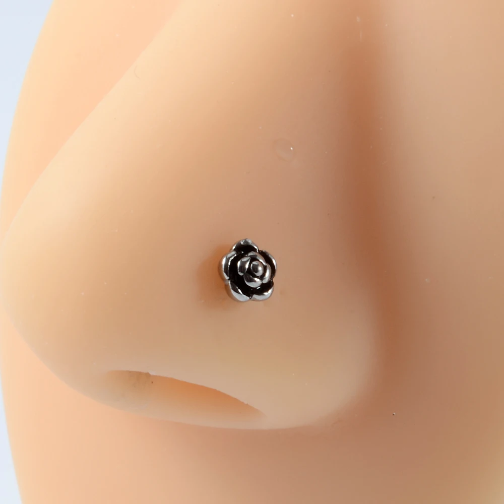 1pcs Surgical Steel Flower Nose Septum Ring Lip Tongue Bar Ring Ear Cartilage Lobe Ear Studs Nipple Ring Piercing Body Jewelry image 6
