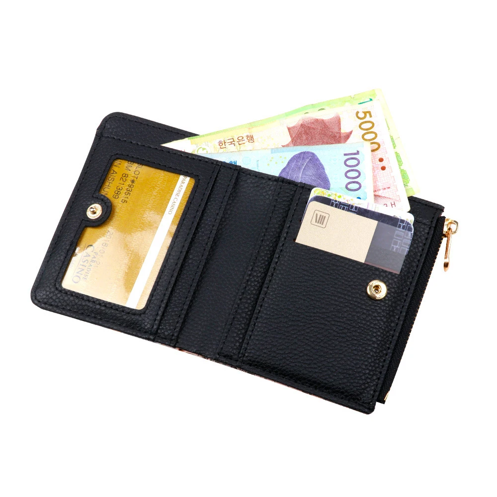 New Fashion World Map Men\'s Wallet Women\'s Ultra Thin Zipper Coin Purse Hasp Cash Clip PU Leather ID Credit Card Holder Wallets