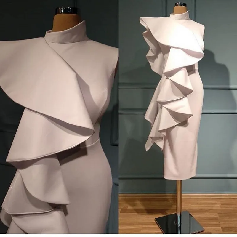 Vestidos de noche para baile de graduación, vestidos formales de celebridades de fiesta nocturna para mujer, Vestido corto Árabe de Dubai de talla grande 2022