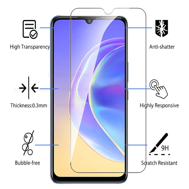 3Pcs phone protective glass for vivo v21e tempered glass for vivo v20 pro v21 v 21 20 se 2021 v20se screen protectors film cover