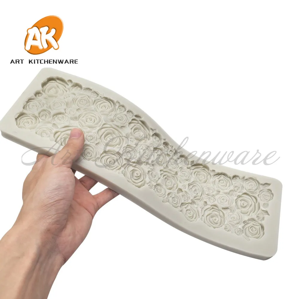 Long 3D Flowers Silicone Mold Chocolate Fondant Molds Sugarcraft Cake Molds Cake Decorating Tool Baking Accessories