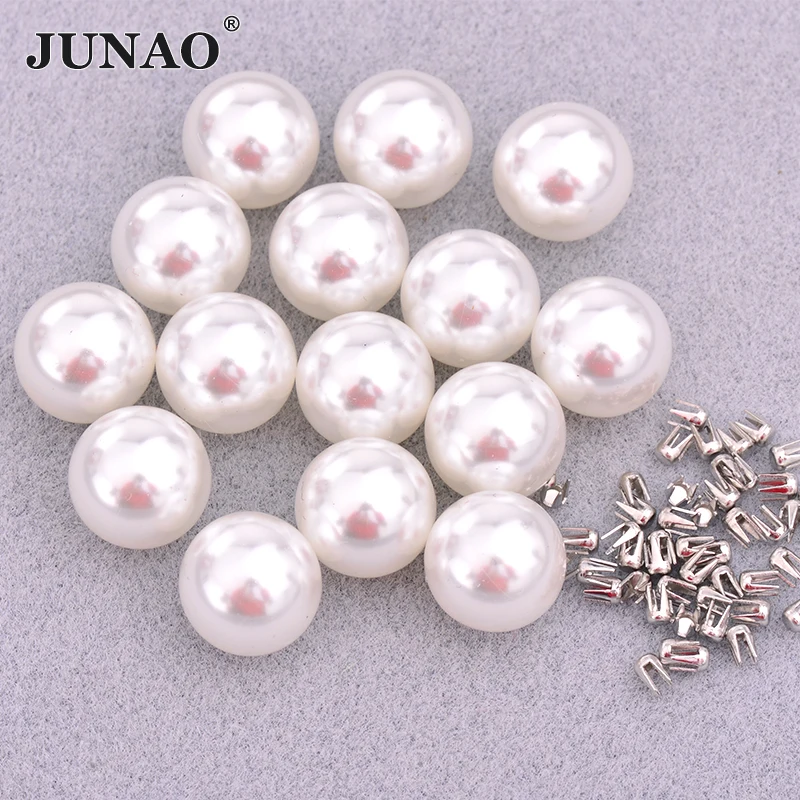 JUNAO 10 Mold Pearl Setting Machine Rhinestone Pearl Applicator Riveter Of White Pearl Beads Fixing Machine for DIY Clothes