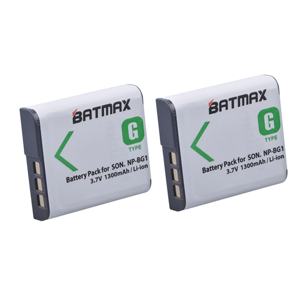 Аккумулятор для телефона Batmax, батарея для телефона NP BG1, NPBG1, двойное зарядное устройство со светодиодной подсветкой для Sony, Φ, H5, H7, H9, H10, H20, H50, H55, W70, W80