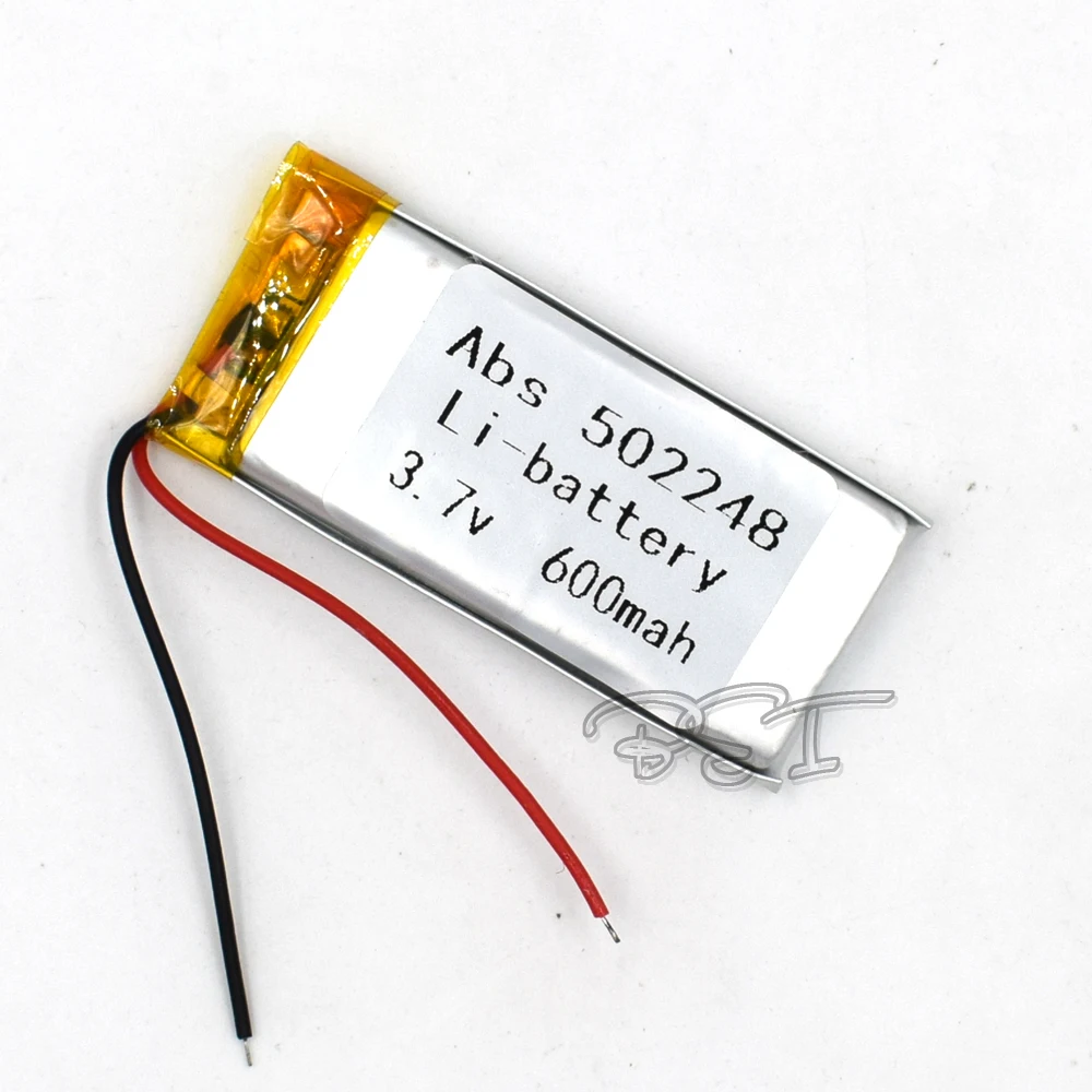 10 unidades 3,7 V 600mAH 502248   Bateria recarregável de íon-lítio de polímero de lítio para gravador de brinquedos GPS MP3 MP4 Óculos de telefone celular Navigato