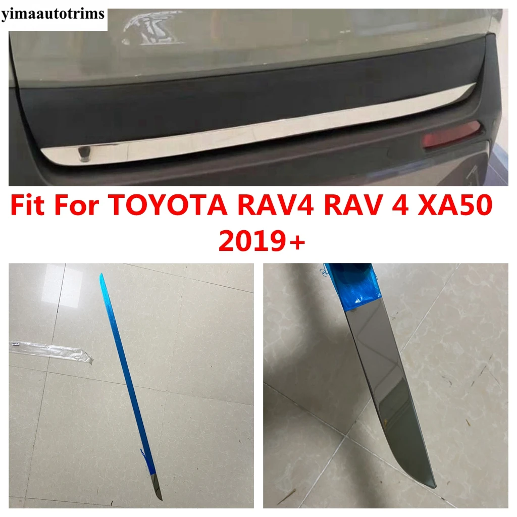 

Задний багажник, задние ворота, задняя крышка, внутренняя отделка для TOYOTA RAV4 RAV 4 XA50 2019-2022, автомобильные аксессуары из нержавеющей стали, внешние аксессуары