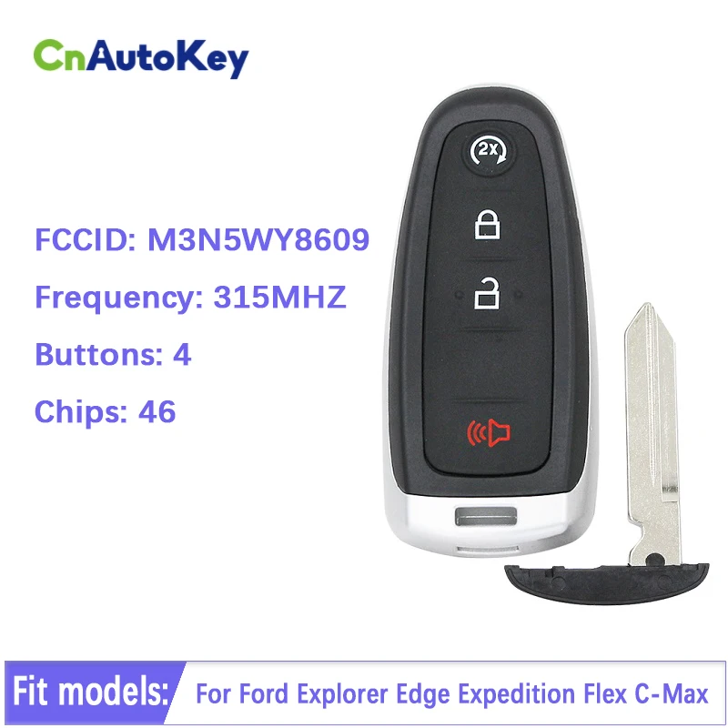 

FCC M3N5WY8609 дистанционный умный Автомобильный ключ для Ford Explorer Edge Expedition Flex C-Max 315 МГц ID46 чип 4 кнопки CN018106