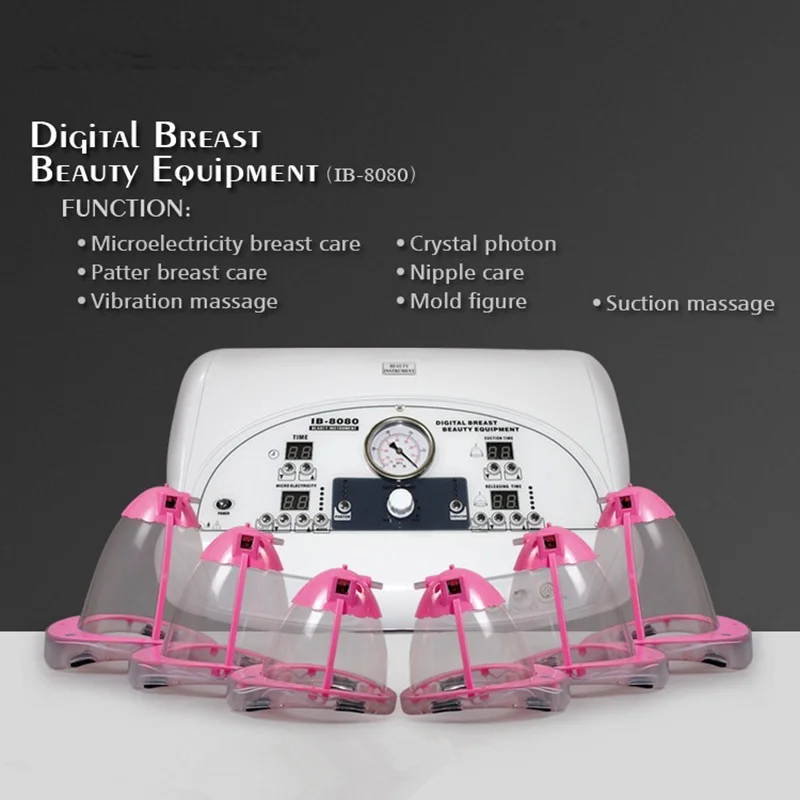 Pink Breast Care Vaccum Therapy Lifting Machine Butt Enhancer Vibration Massager Enlarge Lift Breast Modify Nipple Machine