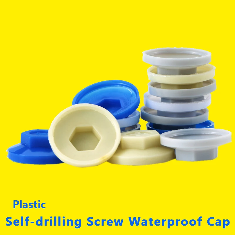 Outer Hexagonal Drill Self-tapping Screw Waterproof Cap Plastic Cap Self-drilling Dovetail Screw Cap/color Steel Tile Screw Cap