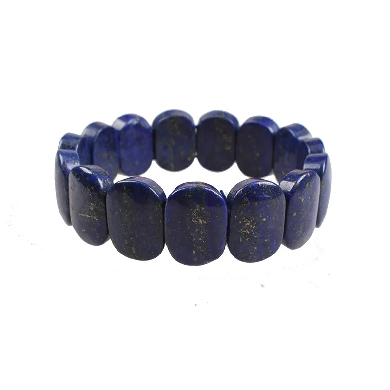 Man Women Natural Stone Bracelets AAA Lapis Lazuli Beads Elastic Rope Bangles & Bracelets Handmade Jewelry Energy Bracelets