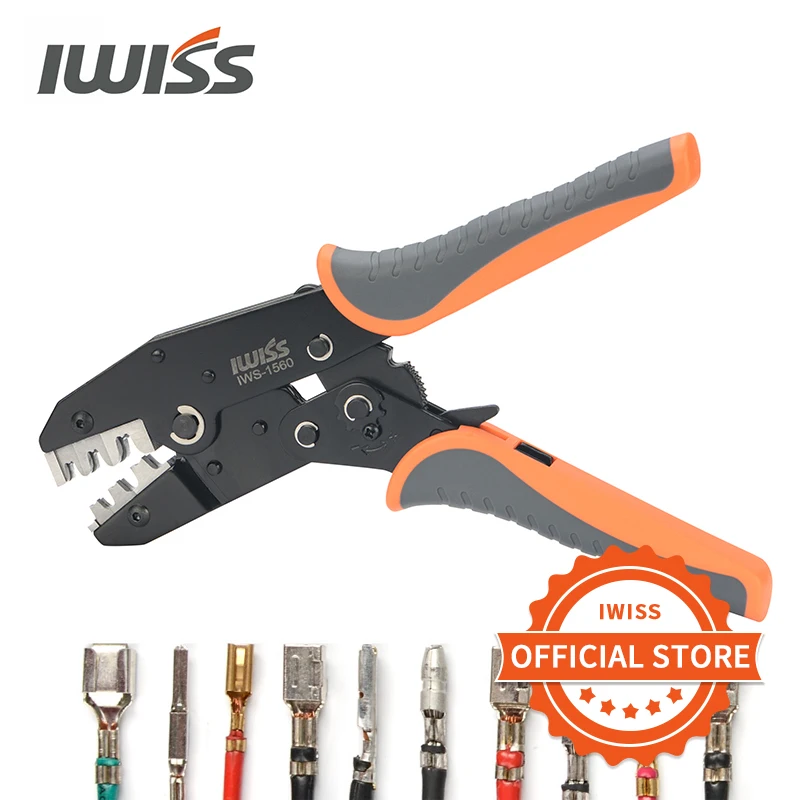 IWISS IWS-1560 sıkma pensesi için uygun AMP Amp TE Tyco YCO terminali Crimper takim Crimp erkek ve dişi fiş konnektörleri